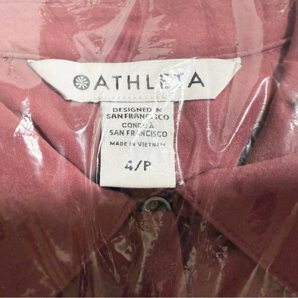 NWT ATHLETA BROOKLYN HEIGHTS ROMPER SIZE 4 Petite Dusty Mauve - Picture 4 of 4